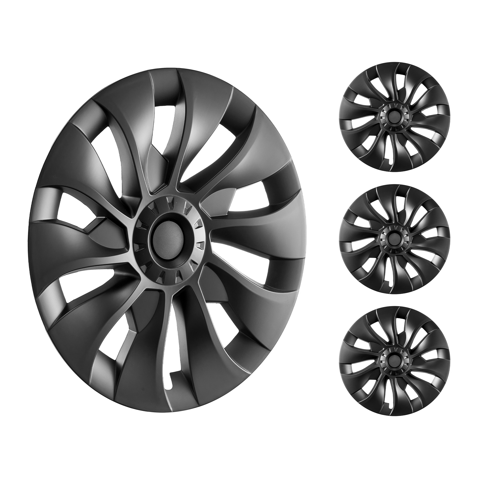 Wheel Rim Covers For Tesla Model 3 Hubcaps With Valve Hole Set_voghion.com